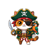 Meow Matey Cat Pirate Humor