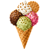 Geometrisches Eis | Low Poly Eistüte