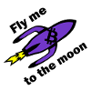 Bitcoin Rakete Violett