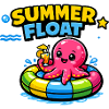 Sommerfloß Octopus auf Schwimmbadring