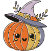 Kawaii Witch Pumpkin
