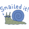 Snail mit Pixelbrille