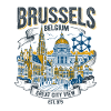 Brussels Belgium Skyline With Architecture And