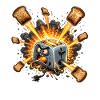 Wütender Toaster Brot-Explosion