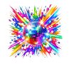 Farbensturm Disco Kugel