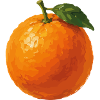 Frische Orange im Aquarell-Stil