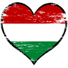 Hungary Heart Flag Used