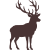 Wild Deer Silhouette Brown