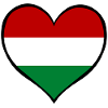 Ungarn Herzflagge