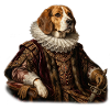 Noble Beagle in Renaissance costume
