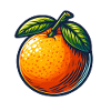 Orange tropical pop art