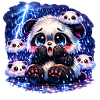 Gewitter‑Angst‑Panda – Süß, panisch & flauschig