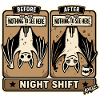 Night Shift Bats Comic Tee