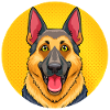 Shepherd Dog (Comic Portrait)