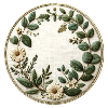 Flower Wreath Embroidery Round