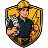 Bauarbeiter Blitz-Symbol