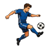 Kicker Blau: Fußballheld
