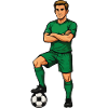 Grünes Fußballheld-Trikot