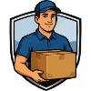 Paketbote Shield-Logo