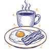 Breakfast Funny Brunch Coffee Bacon Food
