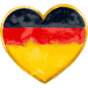 German Flag Heart Design