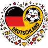 Germany Football Heart Doodle