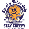 Spooky Vibes Only Pumpkin