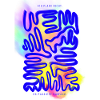 Regenbogen Neon Abstraktkunst