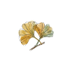 Duo Feuilles d’Aquarelle Ginkgo