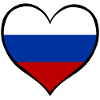 Russia Heart Flag