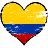 Colombia heart flag used