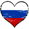 Drapeau du cœur russe utilisé