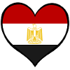 Egypt Heart Flag