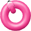 Pink Donut Ring Swimming Ring Flamingo