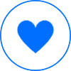 Blue Heart Circle | Minimal Design
