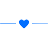 Blue Heart with Lines | Minimal Design
