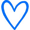 Blue Line Heart | Minimal Design