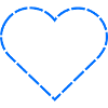 Blue Heart | Minimal Line Art