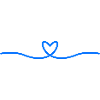 Blue Heart Wave | Minimal Line Art