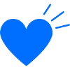 Blue Heart Shine | Minimal Design