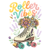 Roller Vibes Blumen Rollschuh