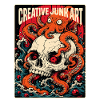 Skull and Tentacle Ocean Art