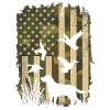 USA Flag Silhouette Dog