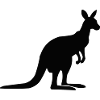 Kangaroo Silhouette Schwarz