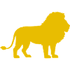 Golden Lion Silhouette