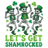 Skeleton Shamrock St. Patrick's Day