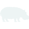 Silhouette de l’hippopotame bleu