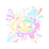 Pastel Cat in Bright Hood