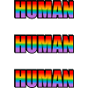 HUMAN rainbow text gay LGBT pride