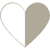 Half Heart Greige | Minimal Design